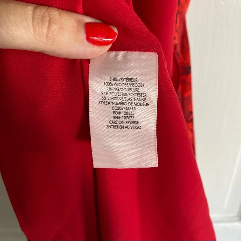 Alice + Olivia Red Floral Mini Dress - Picture 10 of 15